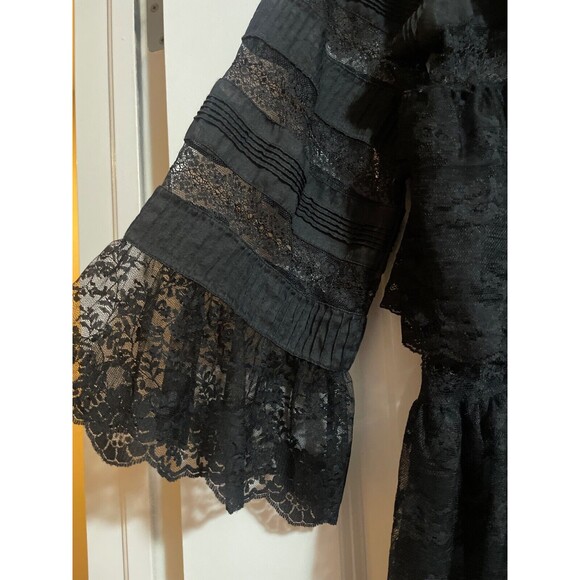 Doen Oralie Lace Tiered Dress size S NWT A-Line Black Witchy Whimsigoth - Picture 9 of 15